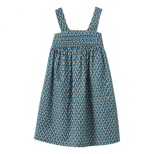 Robe Abelia blue geo print Caramel - Sélection Caramel à retrouver sur amaetc.com, concept store eco friendly pour enfants