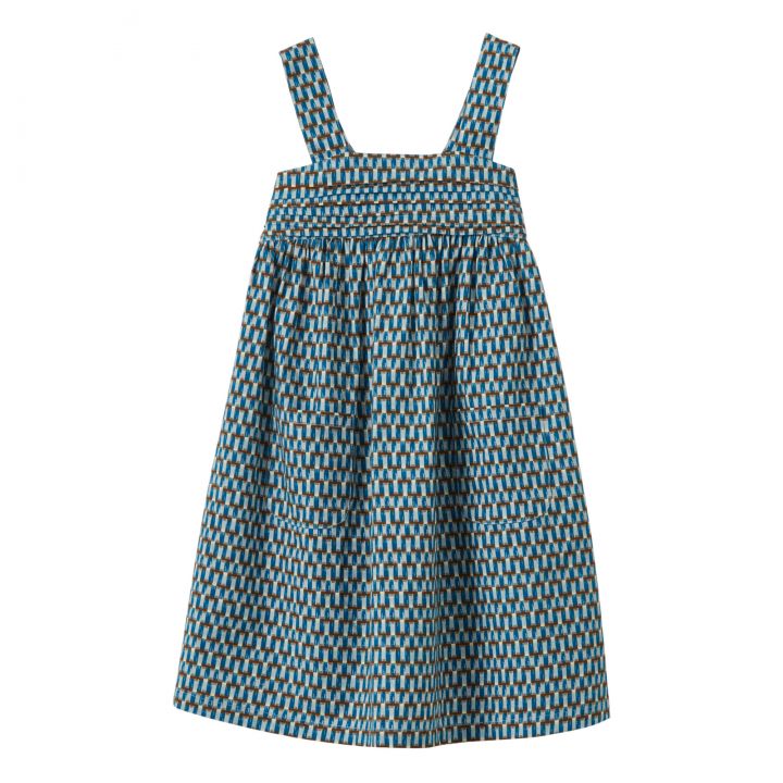 Vestido Abelia geo print azul Caramel - Selección Caramel disponible en amaetc.com, concept store eco amigable para niños