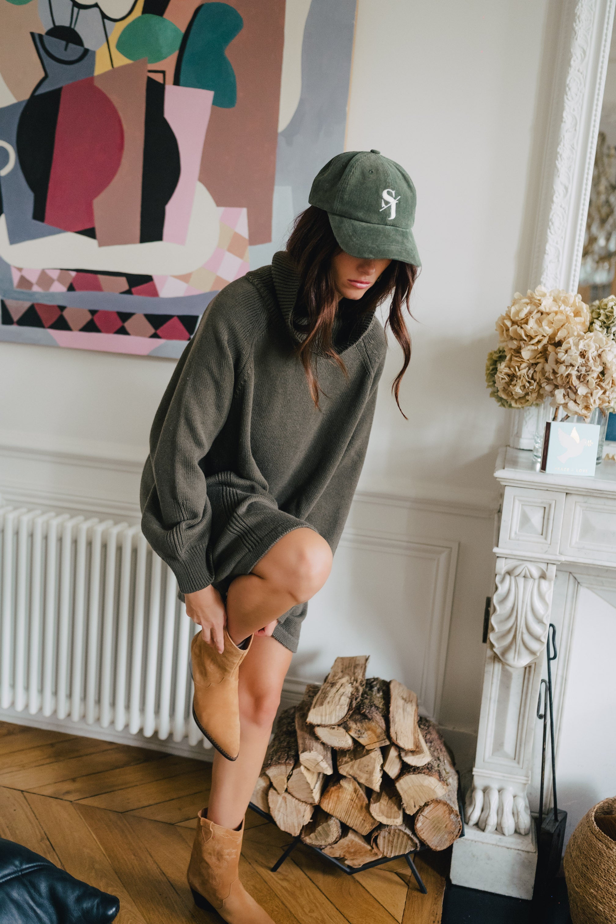 ALIZEE KHAKI DRESS