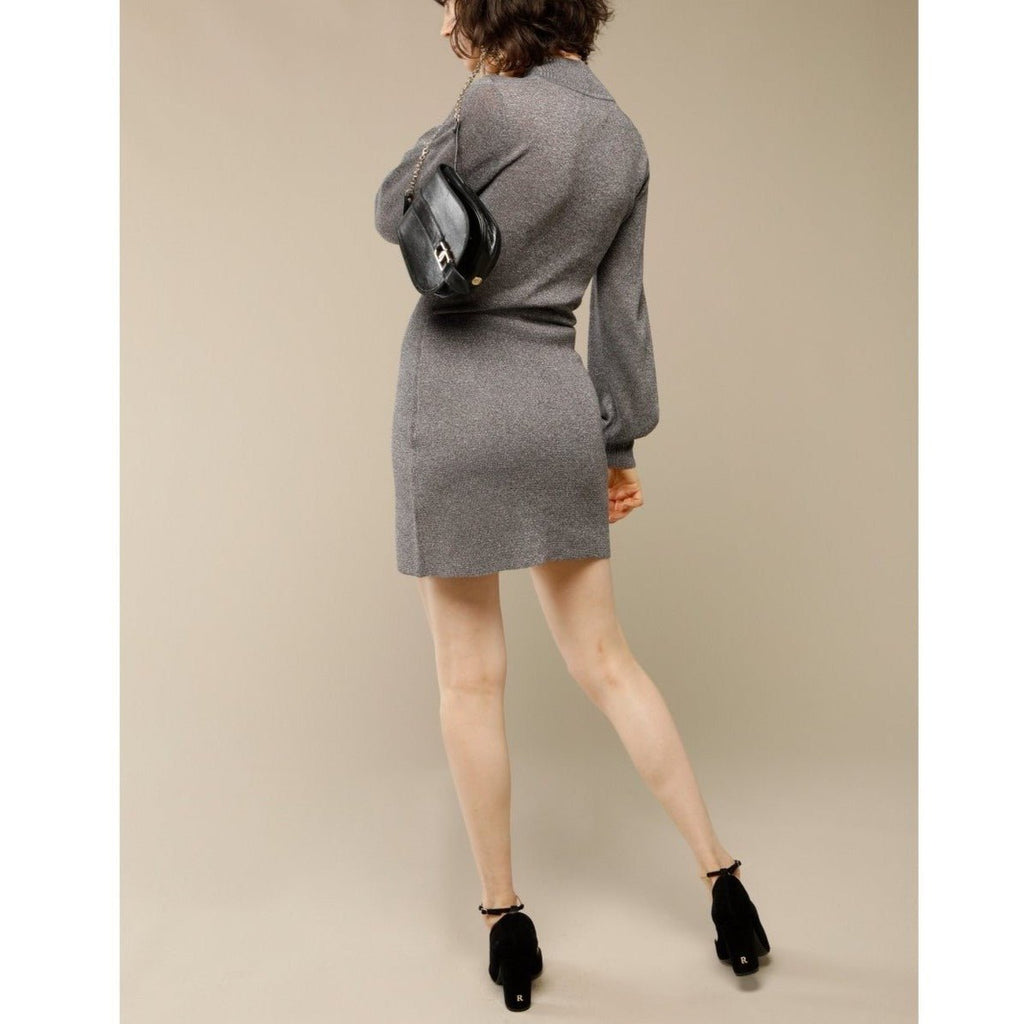 Alma Dress - Grey Lurex Knit