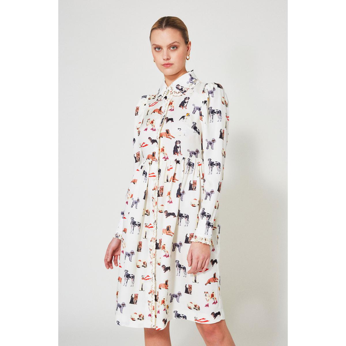 Doggy Babydoll Dress - Ecru