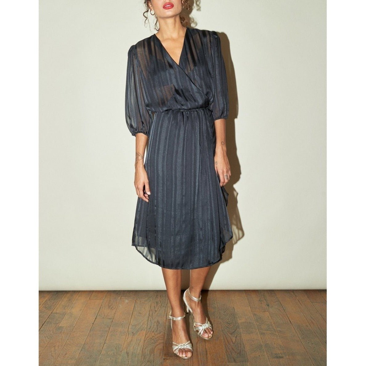 Barbara Dress - Black Lurex