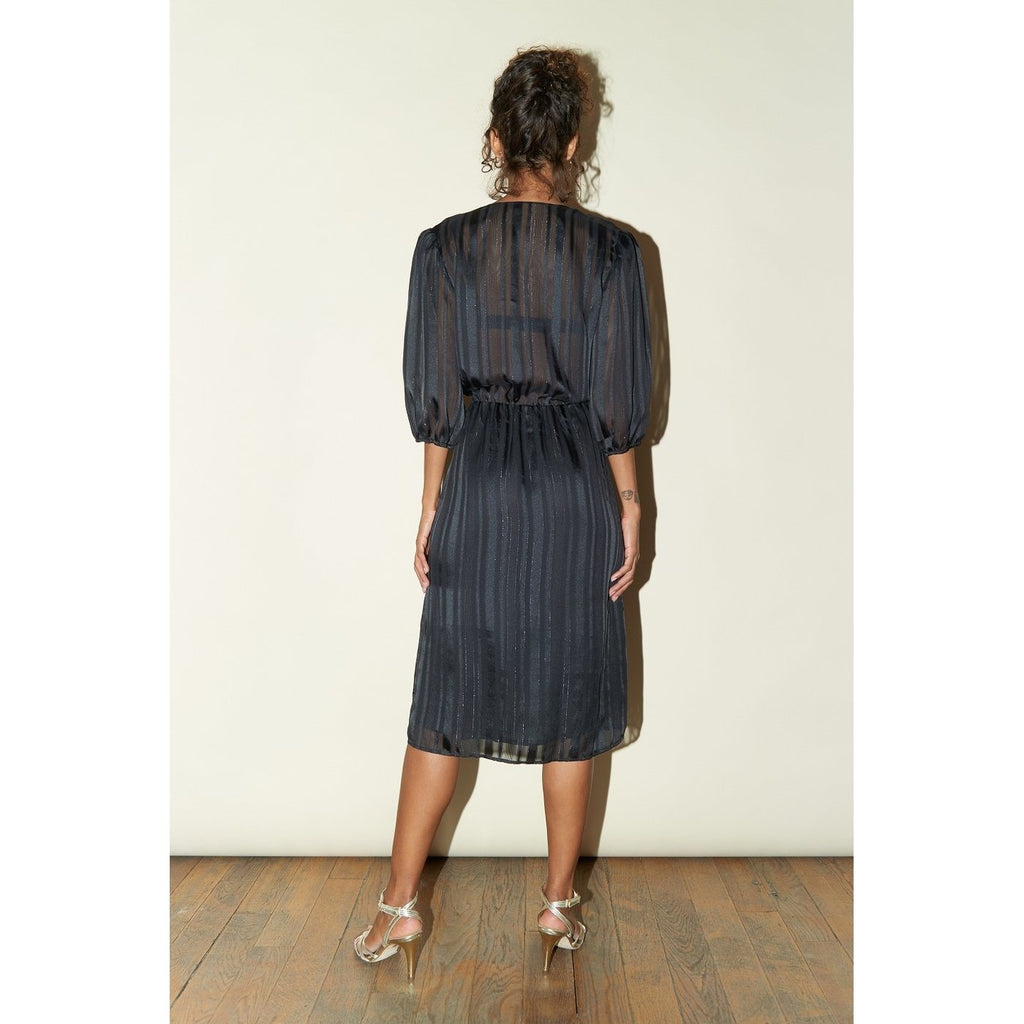 Barbara Dress - Black Lurex