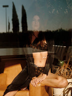Long Black Glitter Kimono To Tie