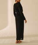 Kimono Largo Negro Glitter