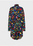 Moschino - Vestido Camisero Con Símbolos - Multicolor - Mujer