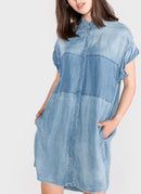 Replay - Robe Chemise En Denim - Medium Blue - Femme