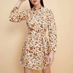 Vestido Camisero Estampado de Leopardo - Estampado de Leopardo - Mujer