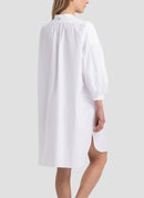 Replay - Robe Chemise Manches Ballon - White - Femme