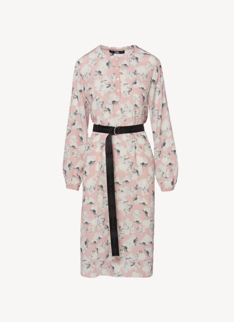 Karl Lagerfeld - Robe Chemise Midi Orchid - Misty Rose - Femme