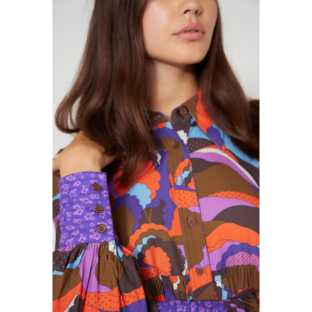 Vestido Camisero Purple Country - Multicolor