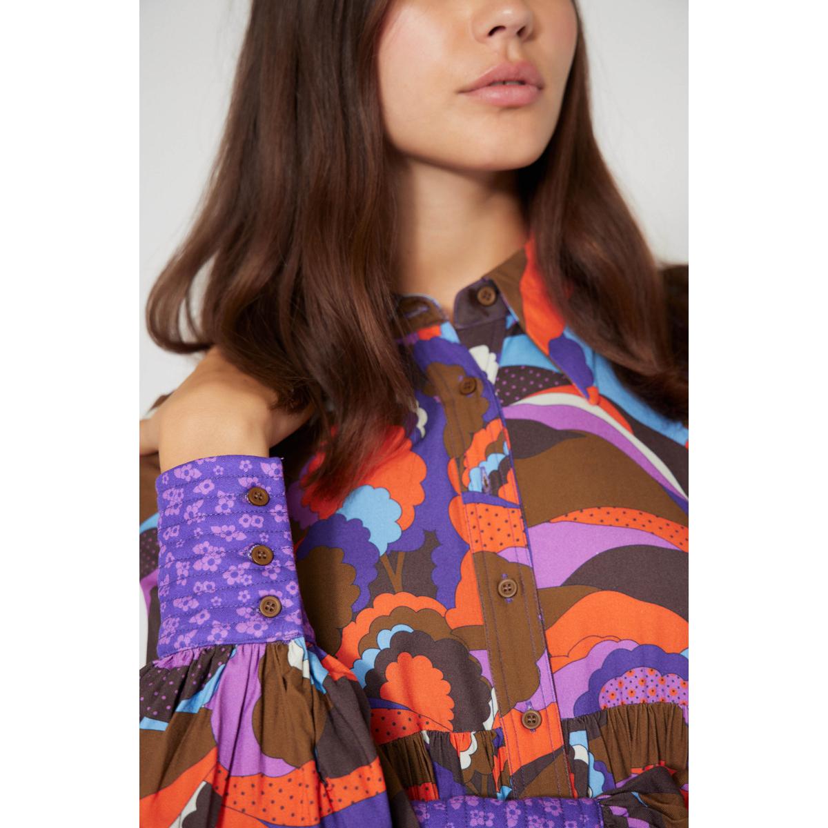 Vestido Camisero Purple Country - Multicolor