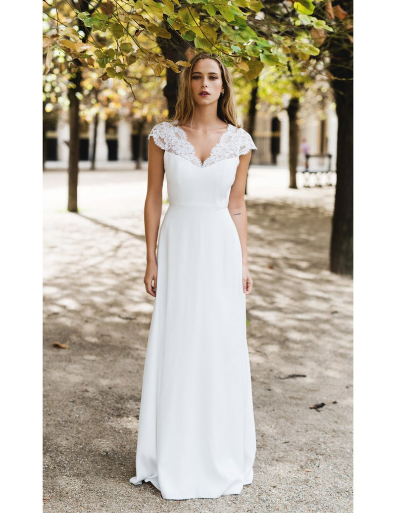 Robe LongueTrianon - Blanc Soie