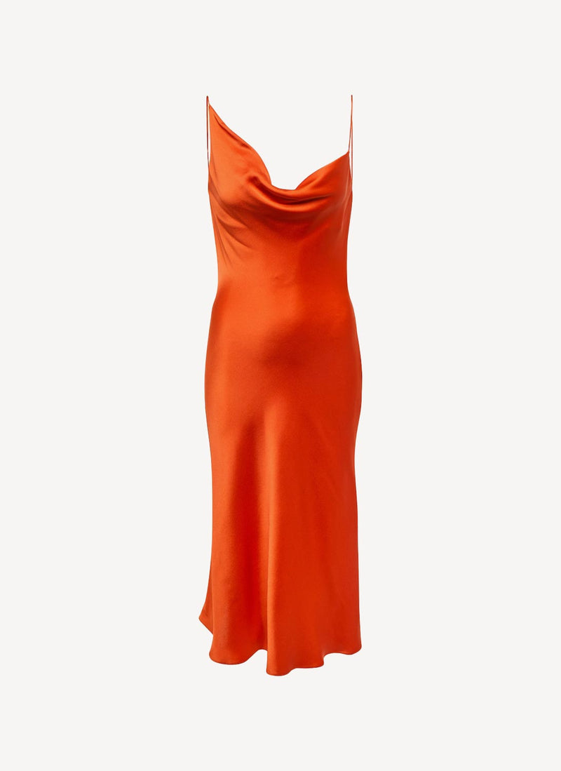 Stella Mccartney - Robe Drapee Slip - Rouge - Femme