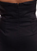 Caroll - Vestido Elise - Negro Liso - Mujer