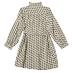 Robe fille imprimée fleurs Ecru