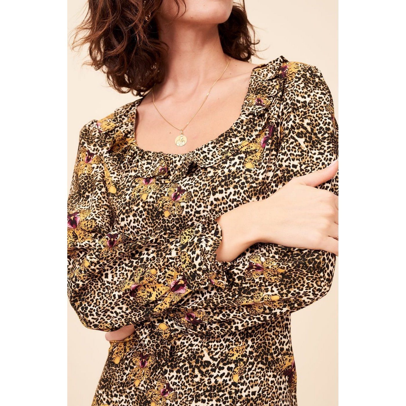 Gaspard Dress - Fawn Print