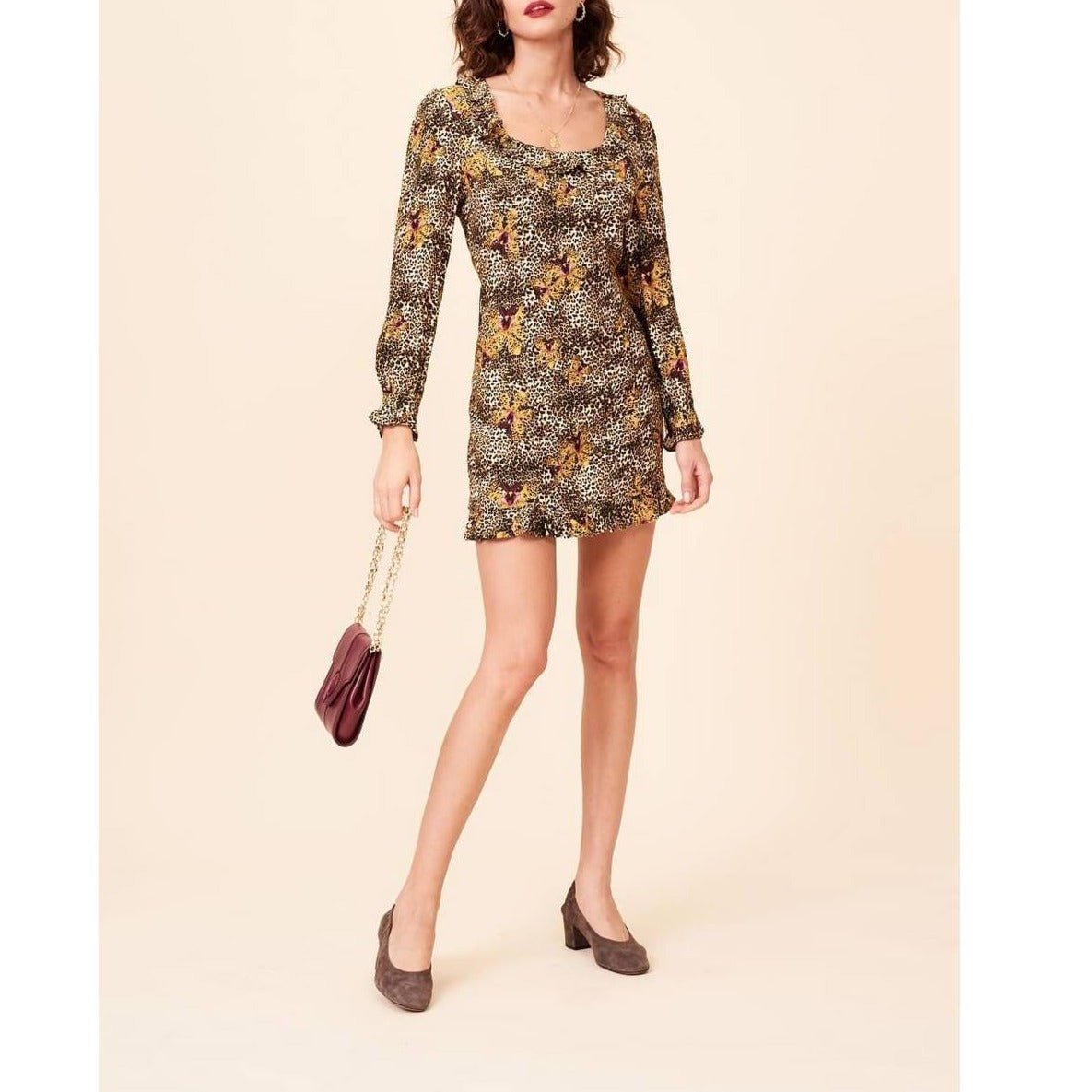 Gaspard Dress - Fawn Print