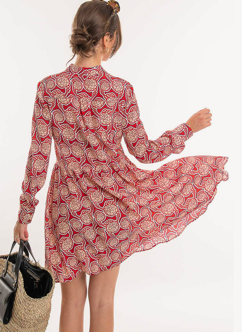 Trussardi - Robe Imprimé Floral - R150 Red - Femme