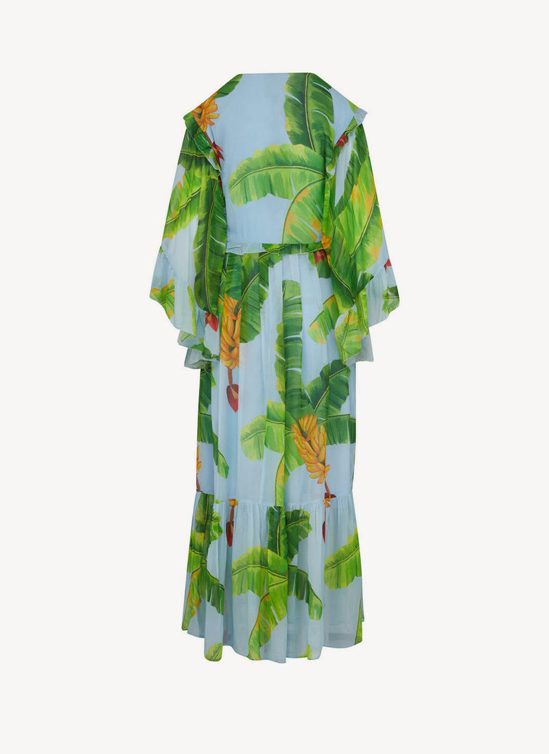 Farm Rio - Robe Longue Fresh Bananas - Blue - Femme