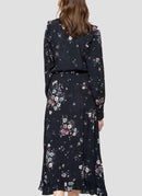 Replay - Robe Longue Imprimé Fleuri - Black_Pastel Colors - Femme