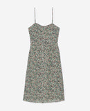 Vestido estampado largo fluido sin mangas - Mujer