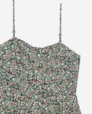 Vestido estampado largo fluido sin mangas - Mujer