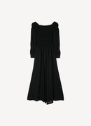 Max Mara - Robe Longue Manu En Laine Épaules Dénudées - Noir - Femme