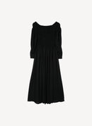 Max Mara - Robe Longue Manu En Laine Épaules Dénudées - Noir - Femme