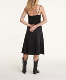 The Kooples - Robe Longue Noire Sans Manches Boutonnée - Femme