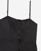 The Kooples - Long Black Sleeveless Buttoned Dress - Women