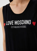 Moschino - Robe Longue Sans Manches - Black - Femme