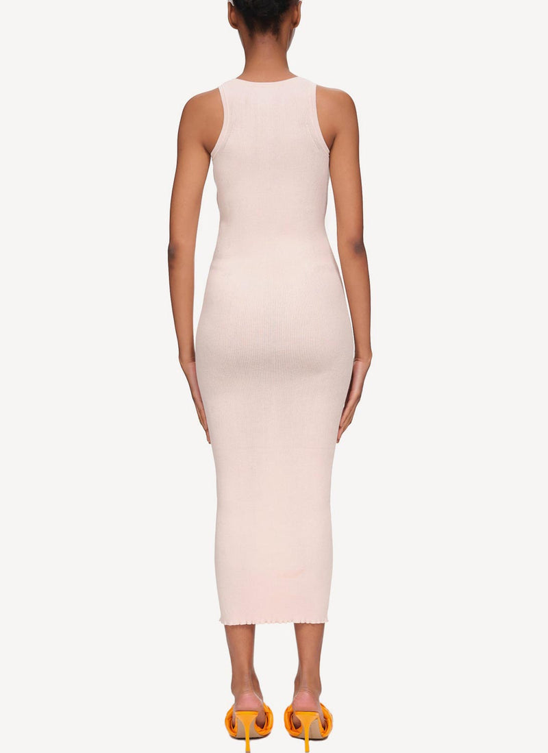 Nina Ricci - Robe Midi Côtelée - Nude - Femme