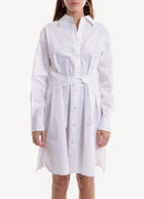 Nina Ricci - Robe Chemise Ceinturée - Blanc - Femme