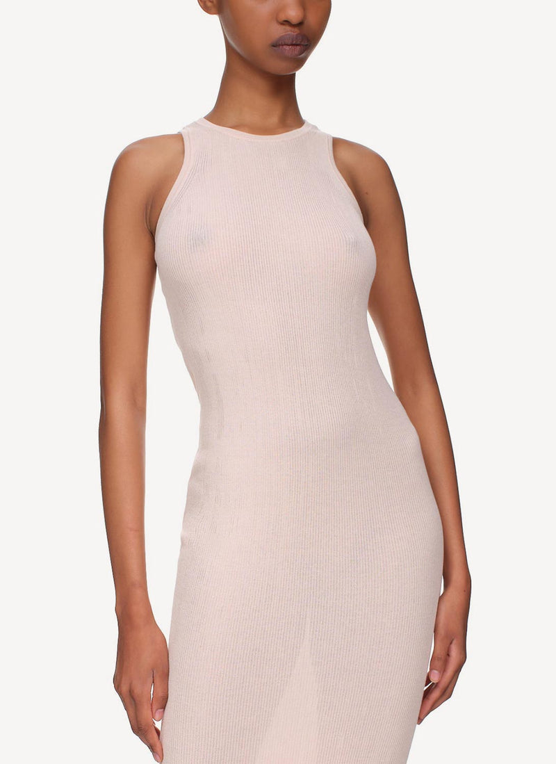 Nina Ricci - Robe Midi Côtelée - Nude - Femme