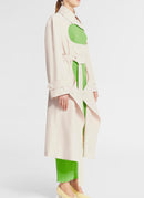 Nina Ricci - Robe Midi Côtelée - Vert Pomme - Femme