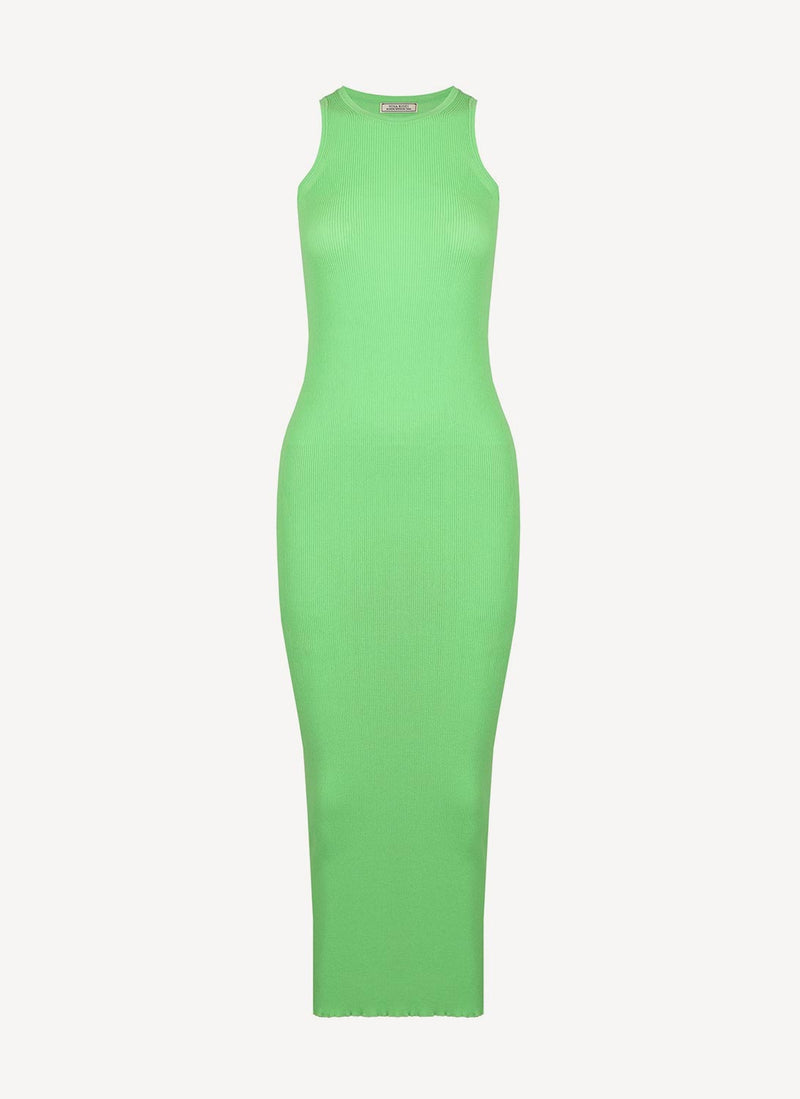 Nina Ricci - Robe Midi Côtelée - Vert Pomme - Femme