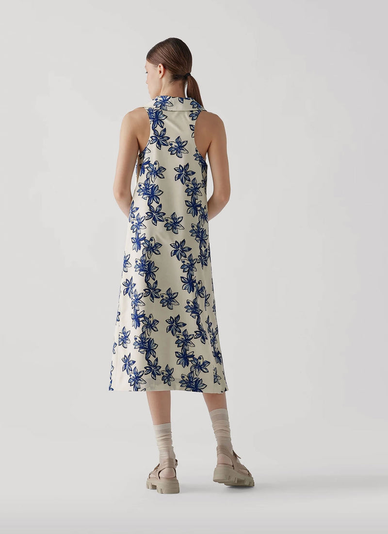 Nina Ricci - Robe À Motif Floral - Beurre, Bleu - Femme