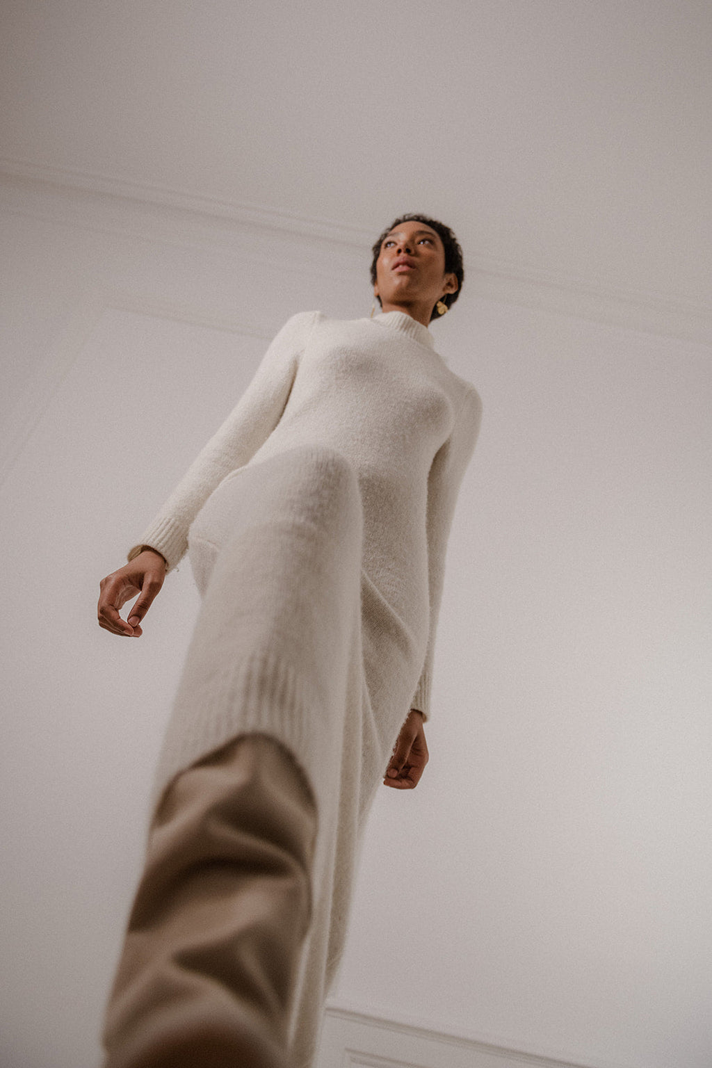 Plume Paris - Uma Knit Dress - Ecru