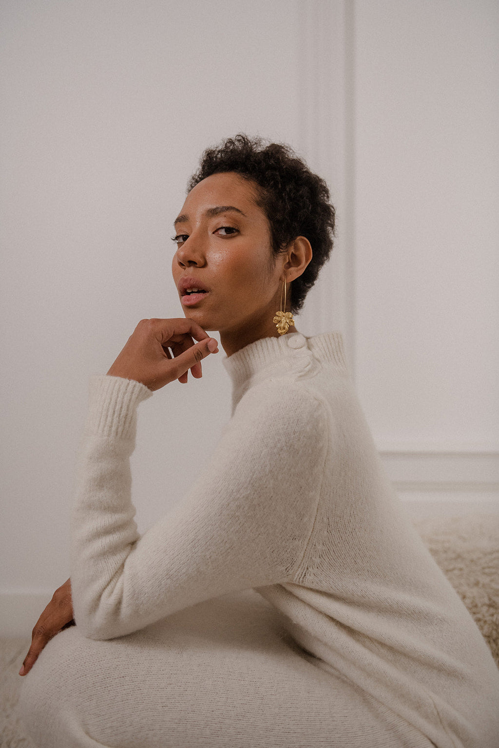 Plume Paris - Uma Knit Dress - Ecru