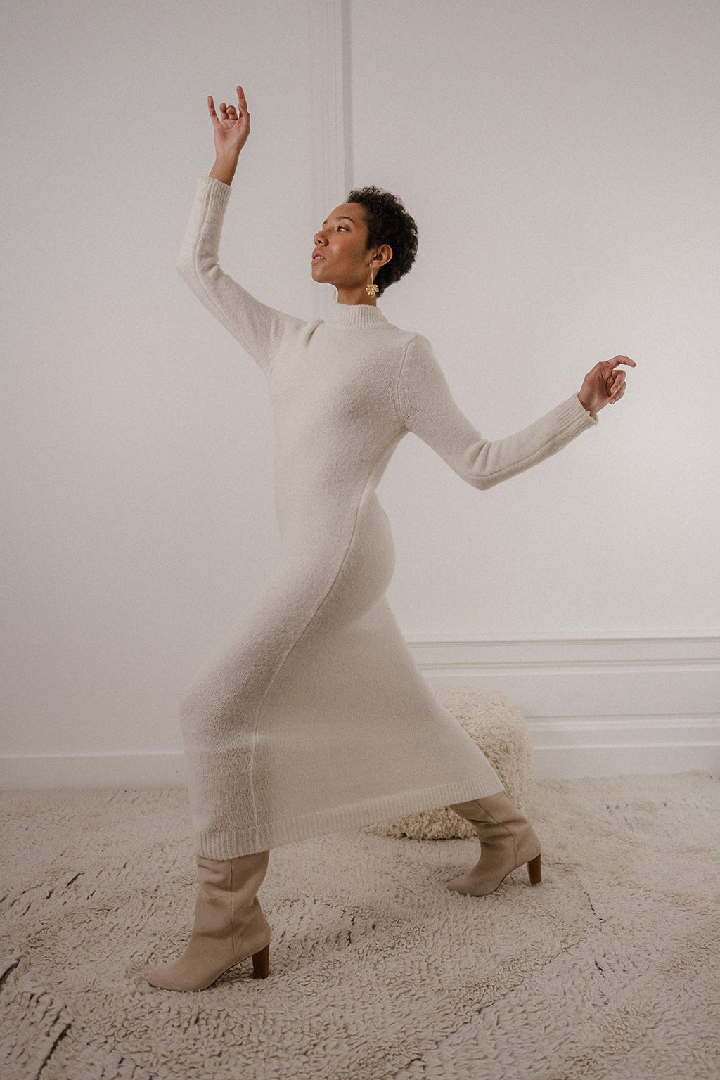 Plume Paris - Uma Knit Dress - Ecru