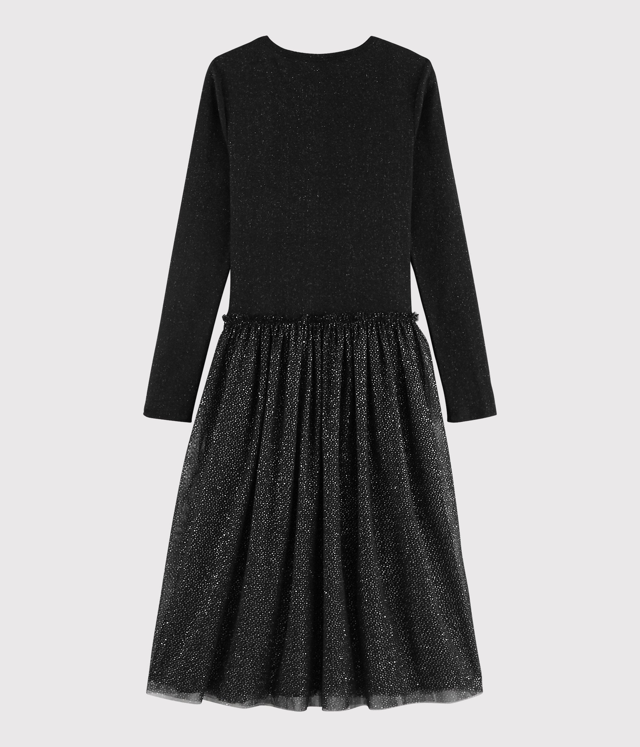 Long-Sleeved Dress - Black / Gold - Women