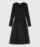 Long Sleeve Dress - Black / Gold - Women