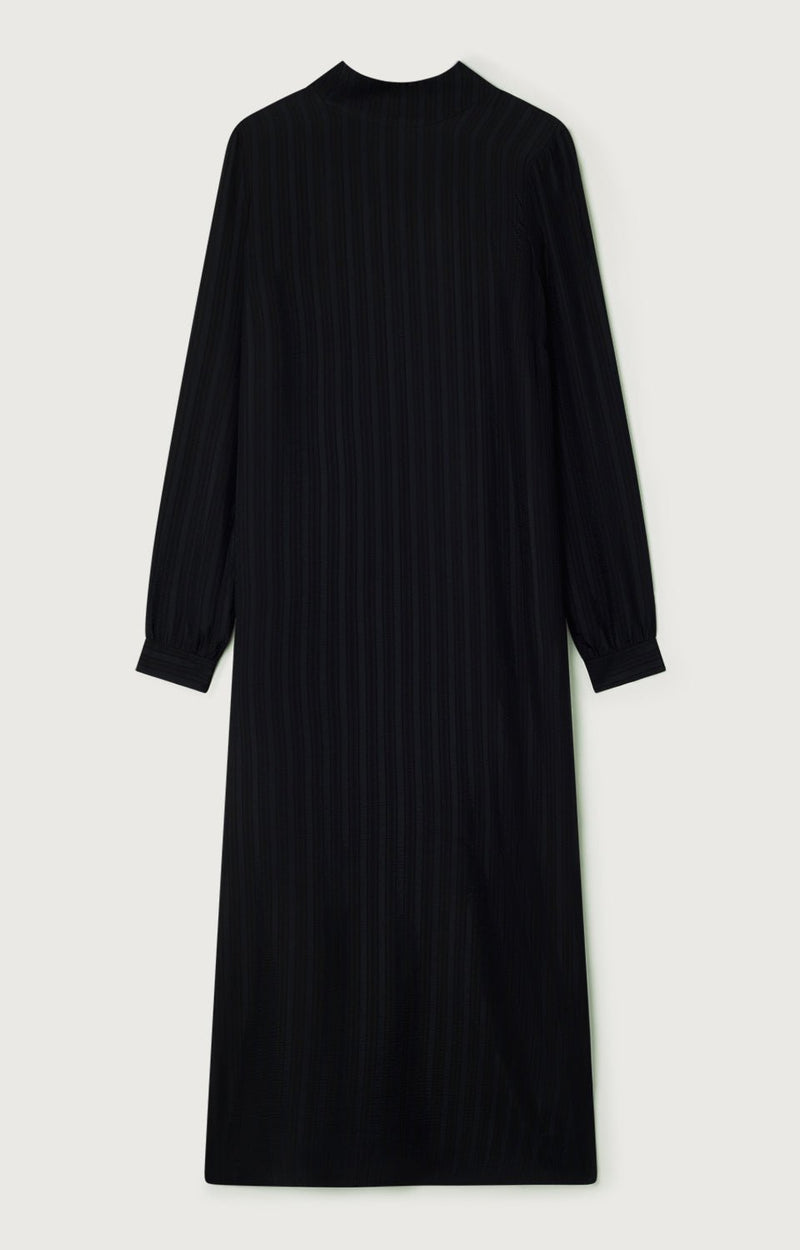 American Vintage - Vestido LS con cuello alto - Negro - Mujer
