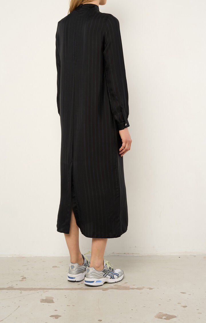 American Vintage - Vestido LS con cuello alto - Negro - Mujer
