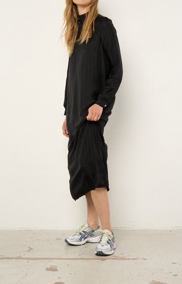 American Vintage - Vestido ML Cuello Alto - Negro - Mujer