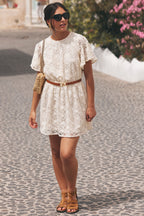 ROBE ODETTE DENTELLE PIVOINE