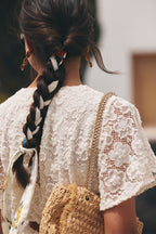 ROBE ODETTE DENTELLE PIVOINE