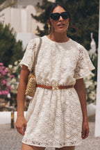 ROBE ODETTE DENTELLE PIVOINE
