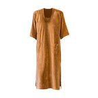 Vestido de terciopelo de rizo Cabane - Honey